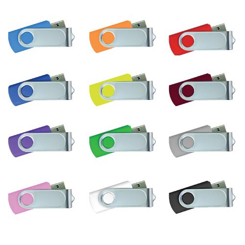 Swivel USB with 1 Side Epoxy Logo