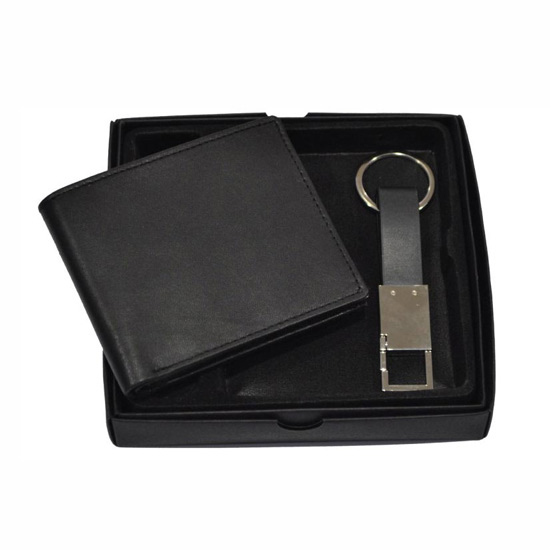 Set of Wallet and Keychain